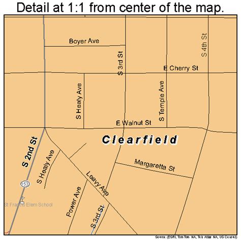 Clearfield Pennsylvania Street Map 4214064