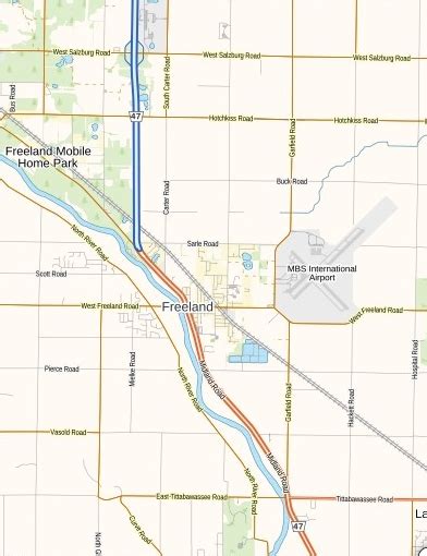 mbs international airport map michigan