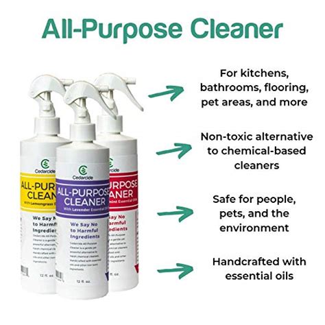 Cedarcide All Purpose Natural Cleaner Spray Peppermint Quart Streak