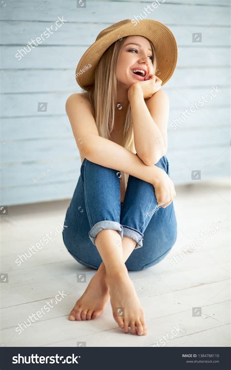Naked Girl Sitting On Floor Smiling Stock Photo Shutterstock