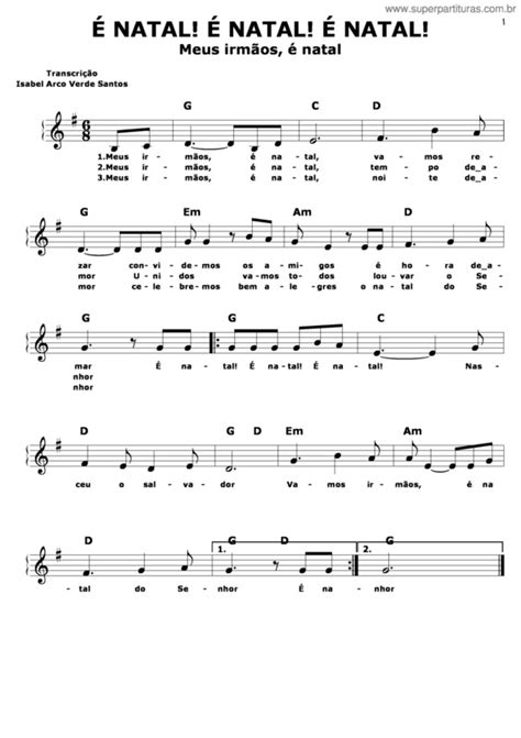 E Natal E Natal Musica - Partituras De Natal Para Impressao Gratis Com Letras ADVIR