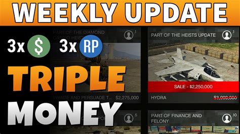 Gta Triple Money This Week Gta Online Double Money And Rp Bonuses