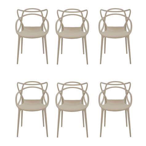 Conjunto De Cadeiras Allegra Nude Rivatti Cadeiras Para Sala De Jantar Magazine Luiza