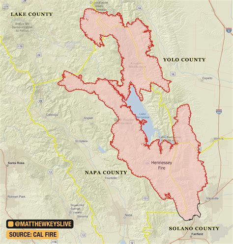 Cal Fire Map Shows Lnulightningcomplex Perimeter As Of Friday Evening