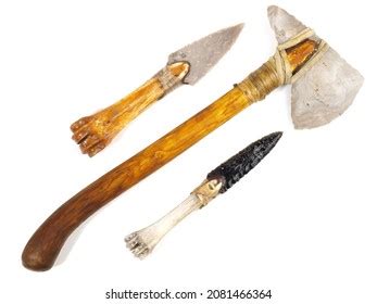 Stone Age Tools Isolated On White Stock Photo 2081466364 | Shutterstock