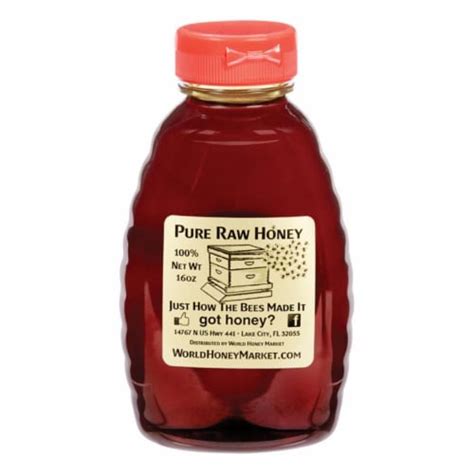 Pure Raw Honey 9374810 16 Oz Bottle Florida Holly Honey Pack Of 12 1