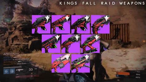 Destiny Taken King All King S Fall Raid Weapons Harrowed Weapons Youtube