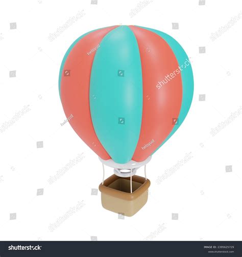 Hot Air Balloon D Icon Travel Stock Illustration Shutterstock