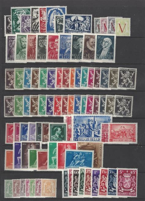 Belgium 19401945 6 Complete Volumes With The Blocks And Stamps From