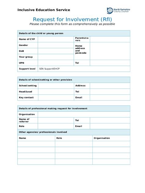 Office Of Behavioral Health Request For Ination Rfi Doc Template