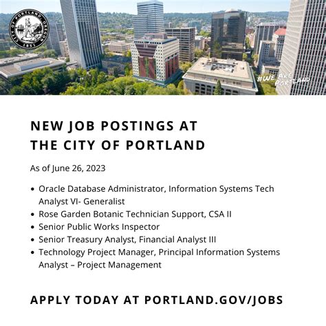 Portland's Hottest Jobs: City of Portland Openings Inside!