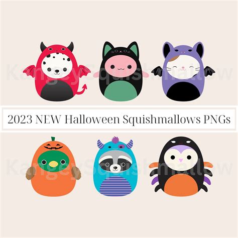 6 NEW 2023 Squishmallows in Halloween Costumes, PNG Clipart Images With ...