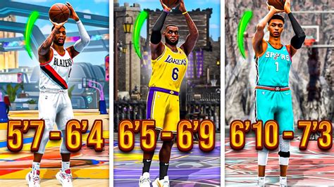 BEST JUMPSHOTS For EVERY THREE POINT RATING HEIGHT In NBA 2K23 SEASON