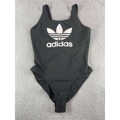 Adidas Swim Adidas Swimsuit Womens Xl Black One Piece Logo Trefoil