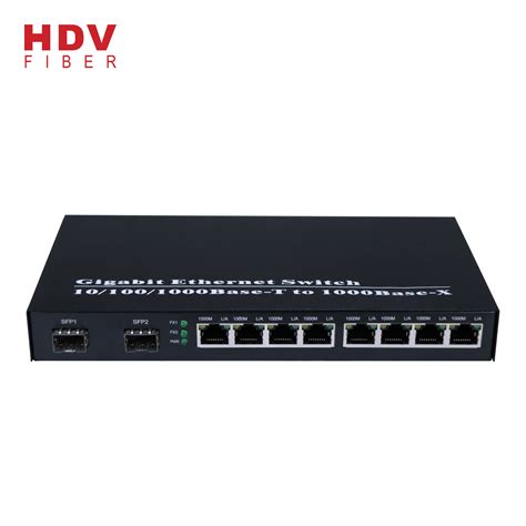 China China Supplier 2 SFP Port 8 Ethernet Ports Optic Fiber Switch 10 ...