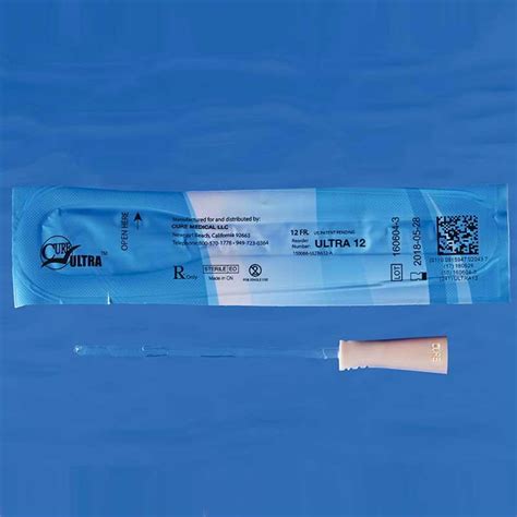 Pre Lubricated 12 Fr Catheter Sterile Female 6 Straight Tip