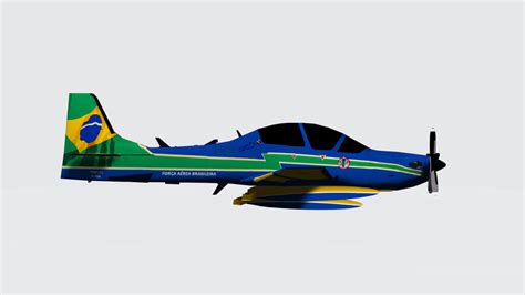 A 29A Super Tucano EDA 3D Model 10 Obj Fbx Blend Unknown Max