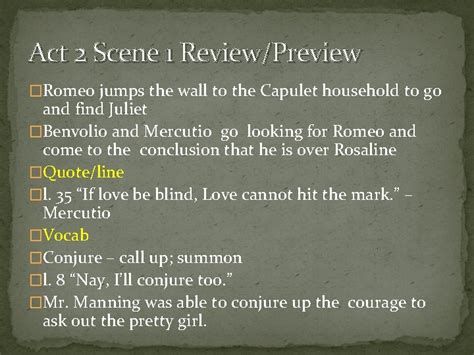 Romeo and Juliet ACT II Literary Terms Metaphor