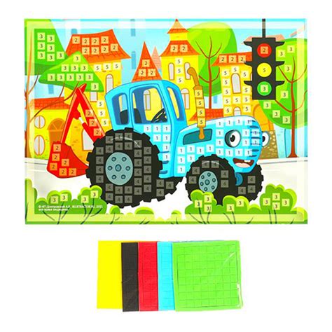 "MULTI ART" Набор для детского творчества "Синий трактор" ,аппликация ...