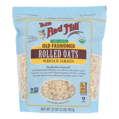 Bob S Red Mill Oats Organic Old Fashioned Rolled Oats Case Of