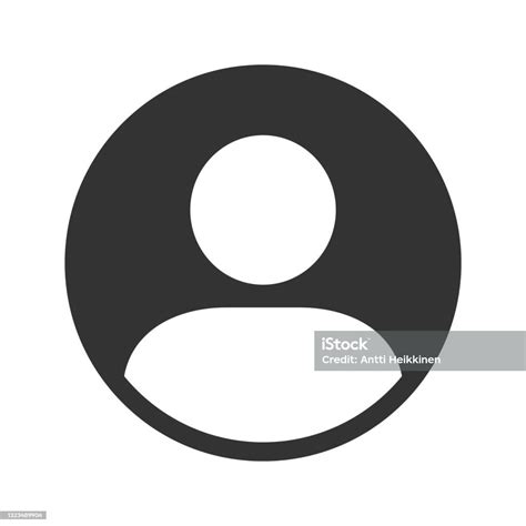 User Profile Icon Vector Avatar Portrait Symbol Flat Shape Person Sign Logo Black Silhouette