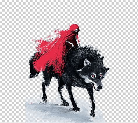 Caperucita Roja Lobo Ilustrador Gran Lobo Malo Caperucita Roja Lobo