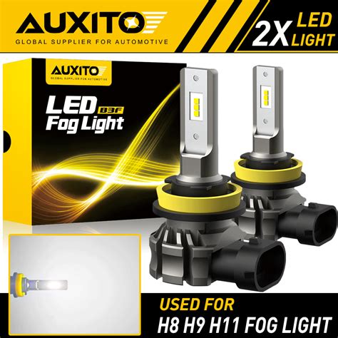 X Auxito Canbus H H H Led Fog Driving Light Bulbs Cool White Csp