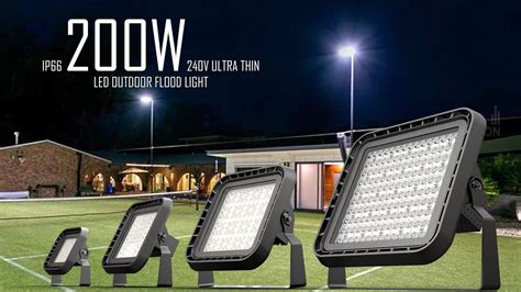 Ip W V Ultra Thin Led Outdoor Flood Light Youtube