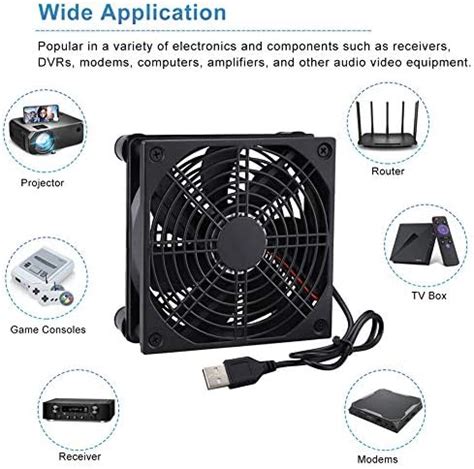 Dual Mm V Usb Powered Pc Router Fans With Speed Controller High