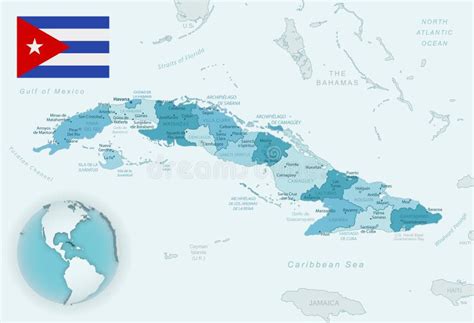 Mapa De Cuba Divis Es Administrativas Ilustra O Do Vetor