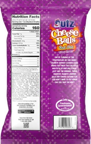 Utz Red Hot Cheddar Cheese Balls 8 5 Oz Frys Food Stores