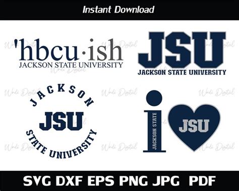 Hbcu Ish Jackson State University Svg Cut Files Svg Files Etsy Uk