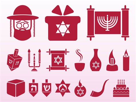 Hanukkah Icons Set Vector Art And Graphics