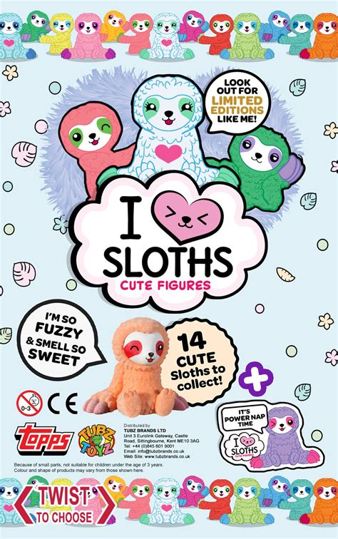 I Love Sloths Product Sticker Only Tubz Brands Online Shop