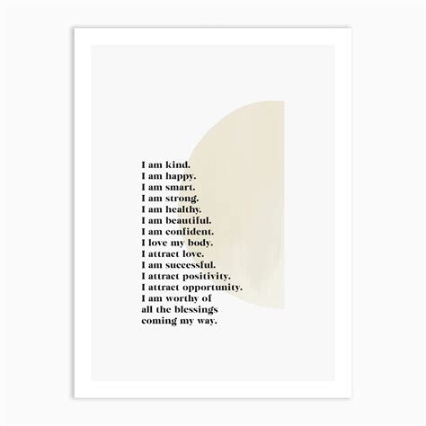 Affirmations Black Art Print by Henriette Visscher - Fy