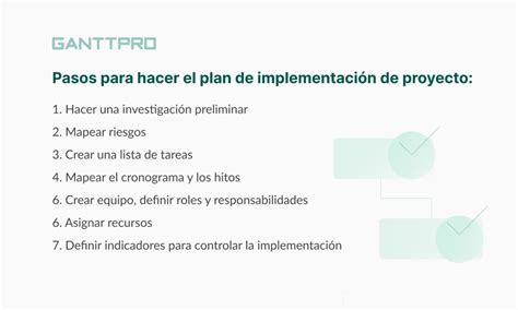 C Mo Hacer Un Plan De Implementaci N De Un Proyecto