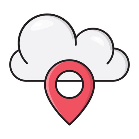 cloud  maps  location icons