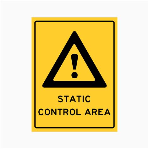 static control area sign  signs