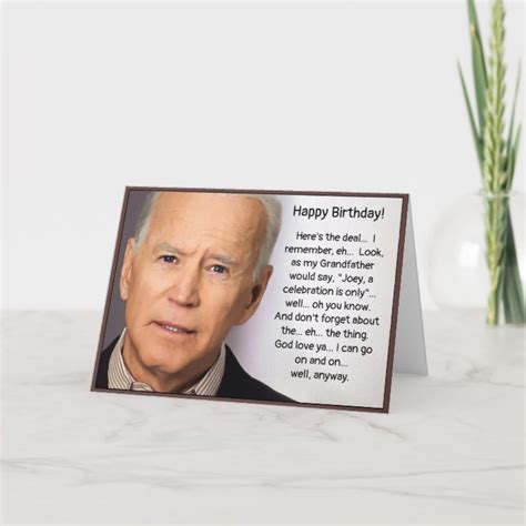 Birthday Biden Card | Zazzle.com