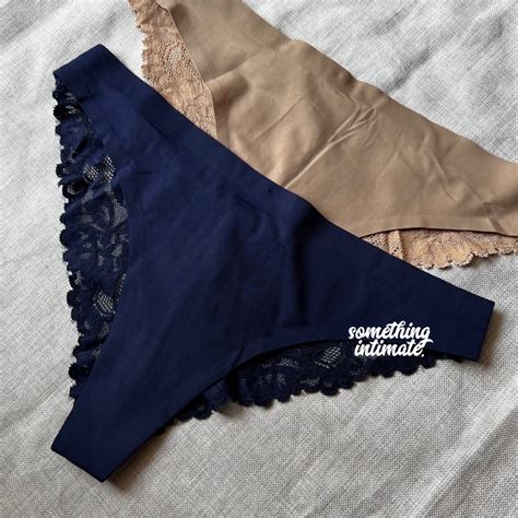 Jual H M Cheeky Brazilian Lace Panty Seamless Brief CD Nude Black Panties Celana Dalam Semi