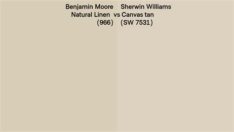 Benjamin Moore Natural Linen 966 Vs Sherwin Williams Canvas Tan Sw