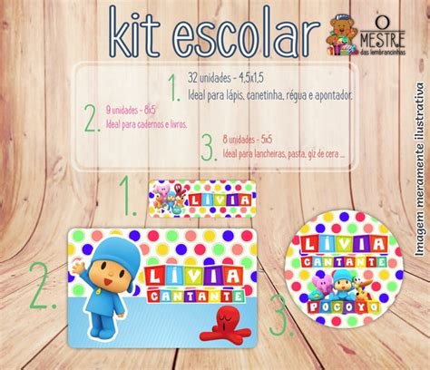 Kit Etiqueta Escolar Pocoyo Elo7 Produtos Especiais