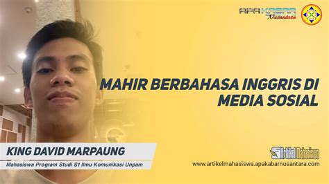 Mahir Berbahasa Inggris Di Media Sosial Artikel Mahasiswa