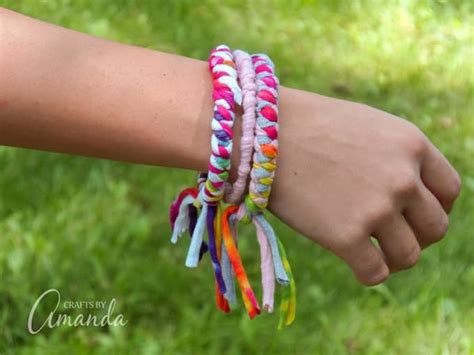 T Shirt Bracelets Cut Your Old T Shirts Into Strips For This Fun Craft