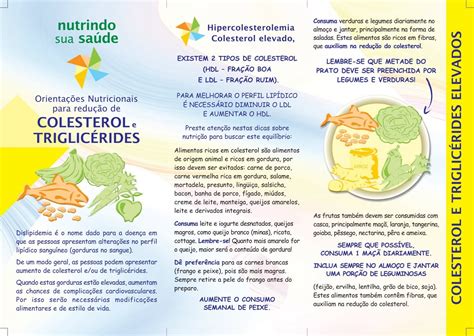 Dieta Para Colesterol E Triglicérides Alto - Orientações nutricionais para redução de colesterol e triglicérides