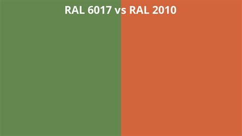 Ral 6017 Vs 2010 Ral Colour Chart Uk