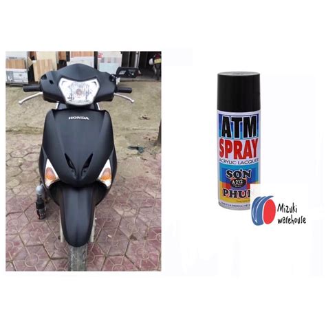 Sơn Xịt Atm Spray Paint Cao Cấp Màu Đen Nhám A212 Flat Black A212
