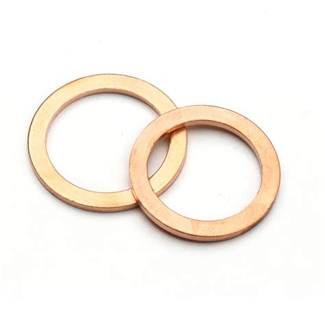 Urlwall Pcs Sizes Assorted Solid Copper Crush Washers Seal Flat Head