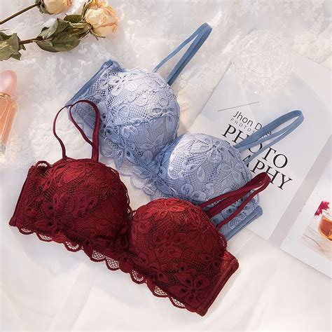 Lace Wireless Lingerie Sexy Women Bra Thick Cup Push Up Girl Bralette Removable Intimates