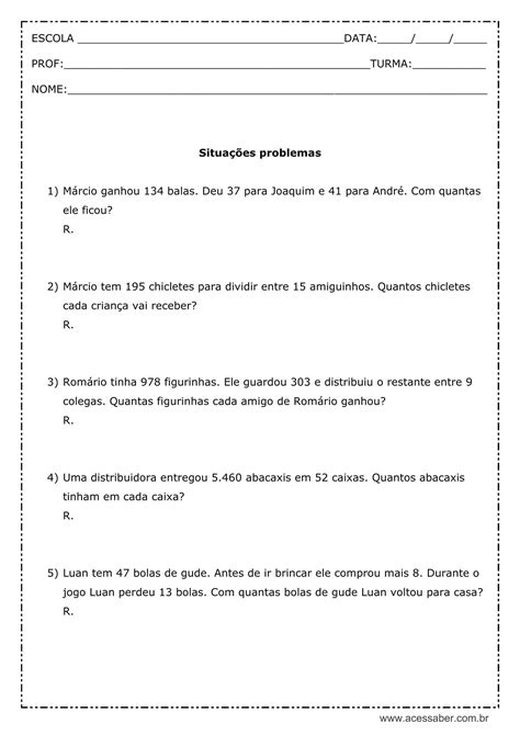 Situaçoes Problemas 4 Ano 3